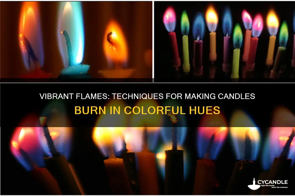 how to make candles burn colors