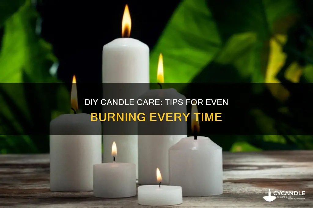 how to make candles burn evenly diy