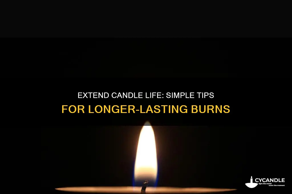 how to make candles burn longer