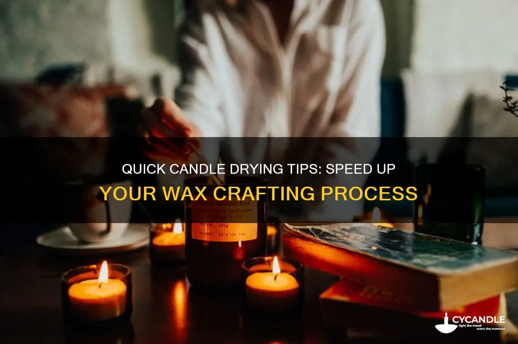 how to make candles dry faster