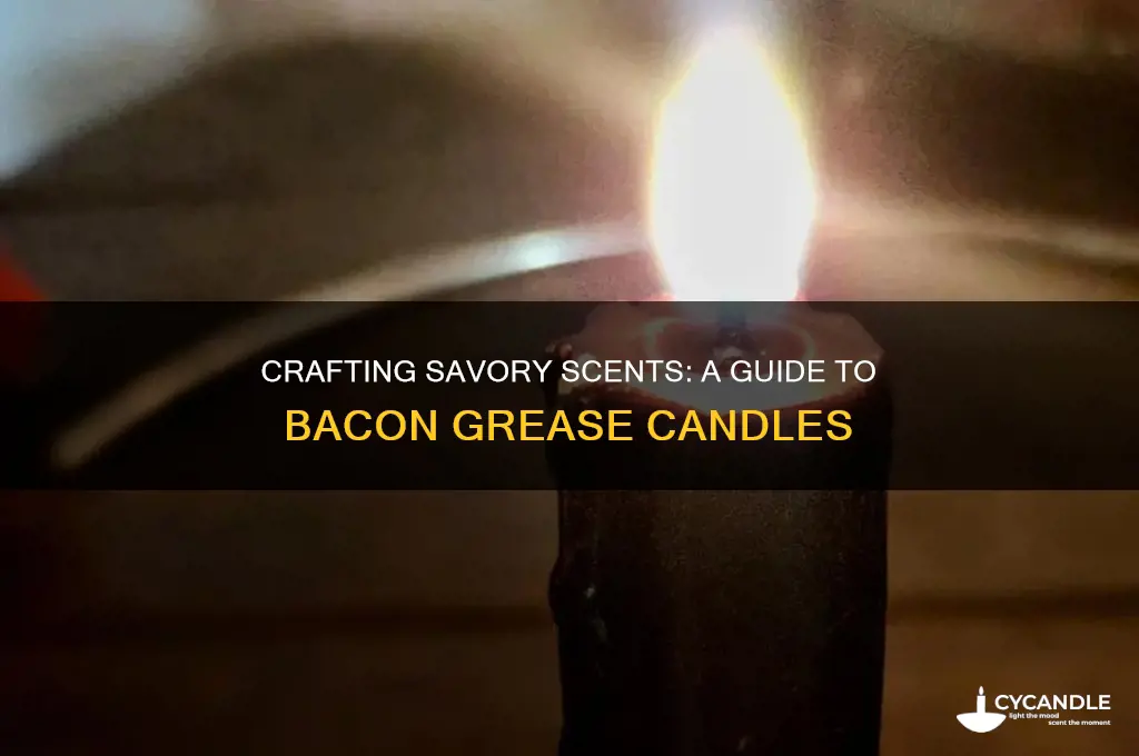 how to make candles from bacon grease