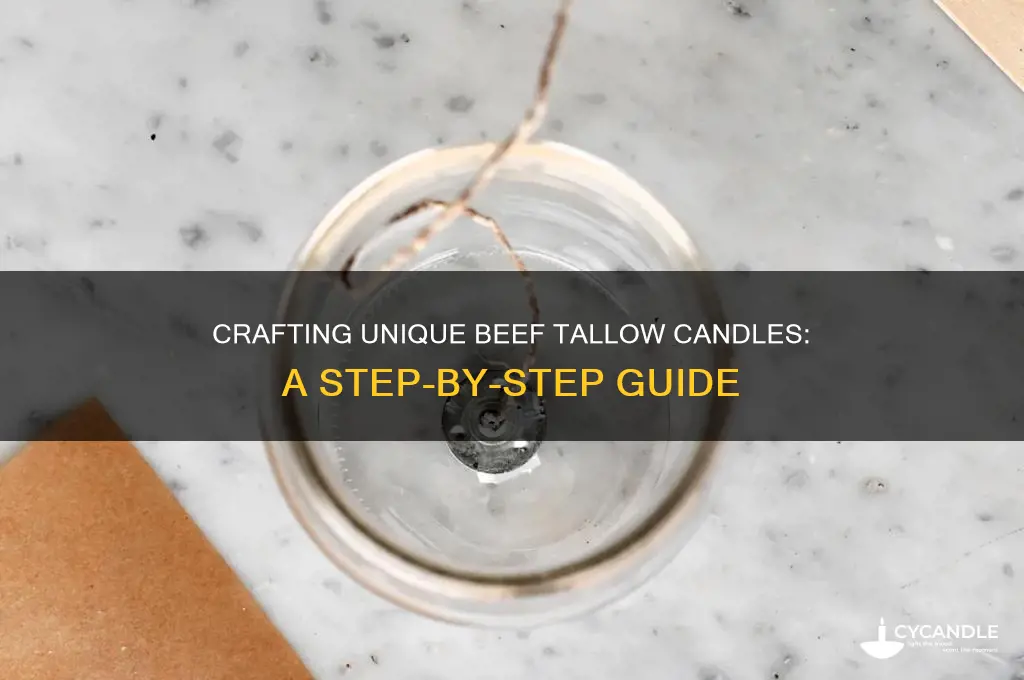 how to make candles from beef fat