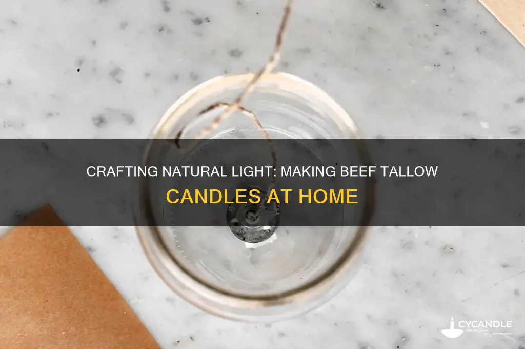 how to make candles from beef tallow