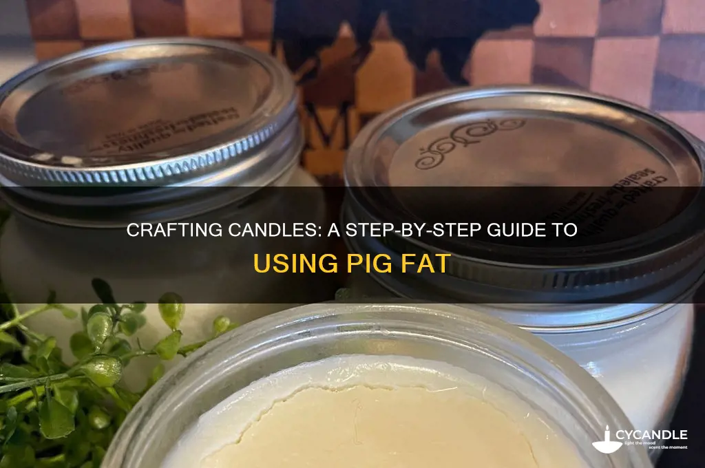 how to make candles from pig fat