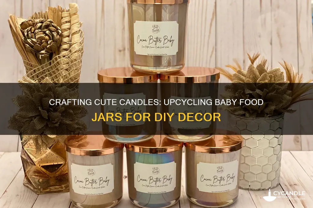 how to make candles in baby food jars