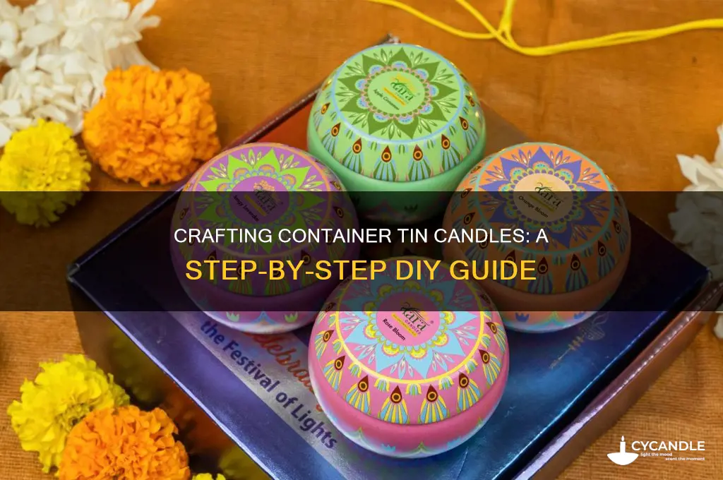 how to make candles in container tins