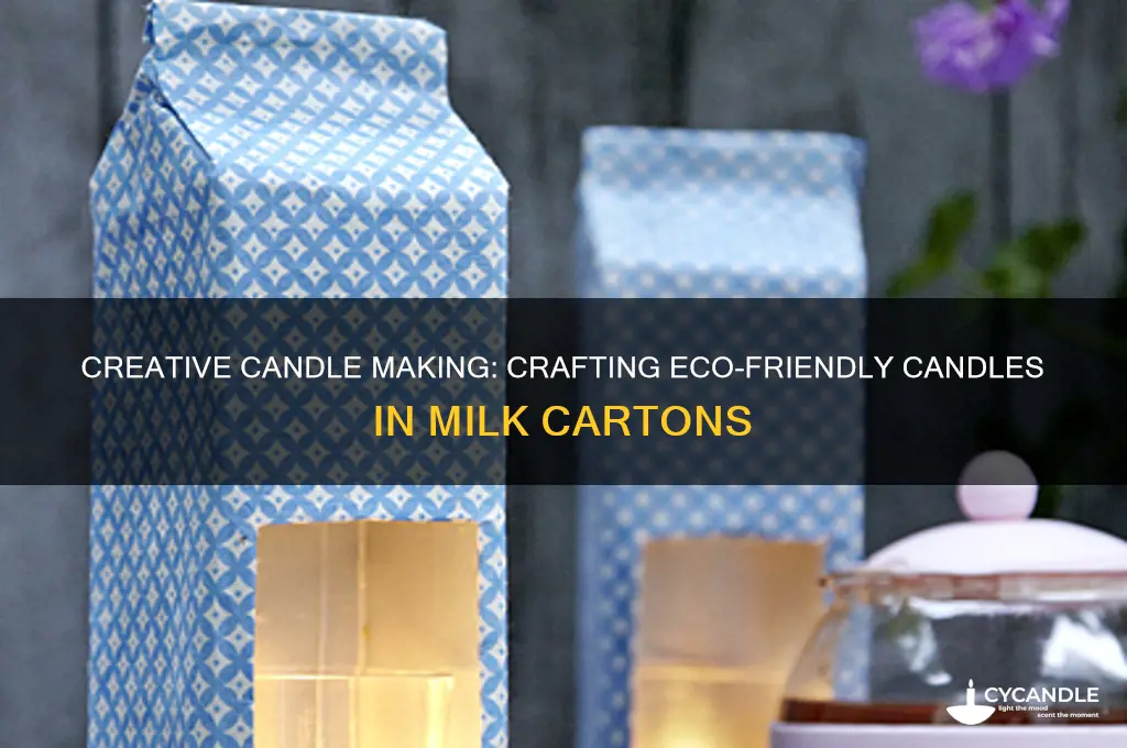 how to make candles in milk carton