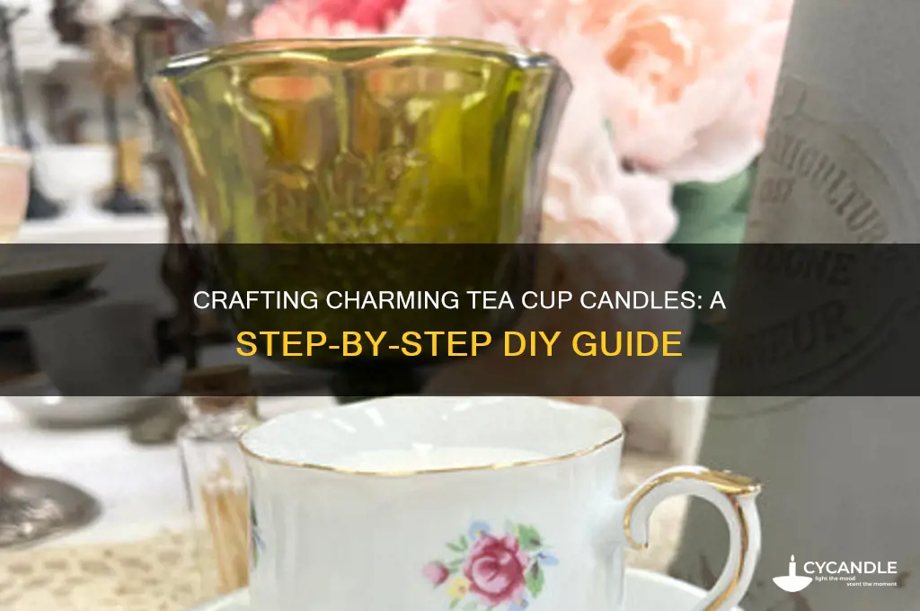 how to make candles in old tea cups