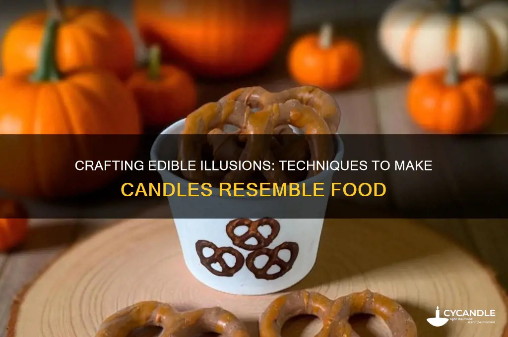 how to make candles look like food