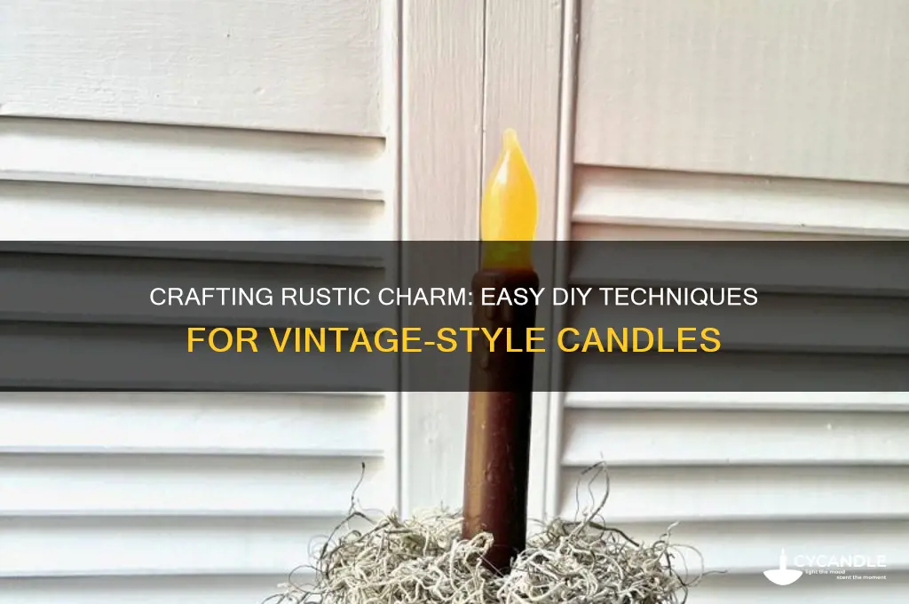 how to make candles look rustic