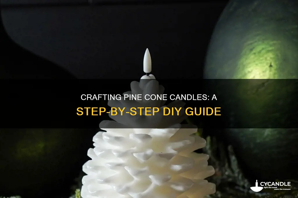 how to make candles out of long pine cones