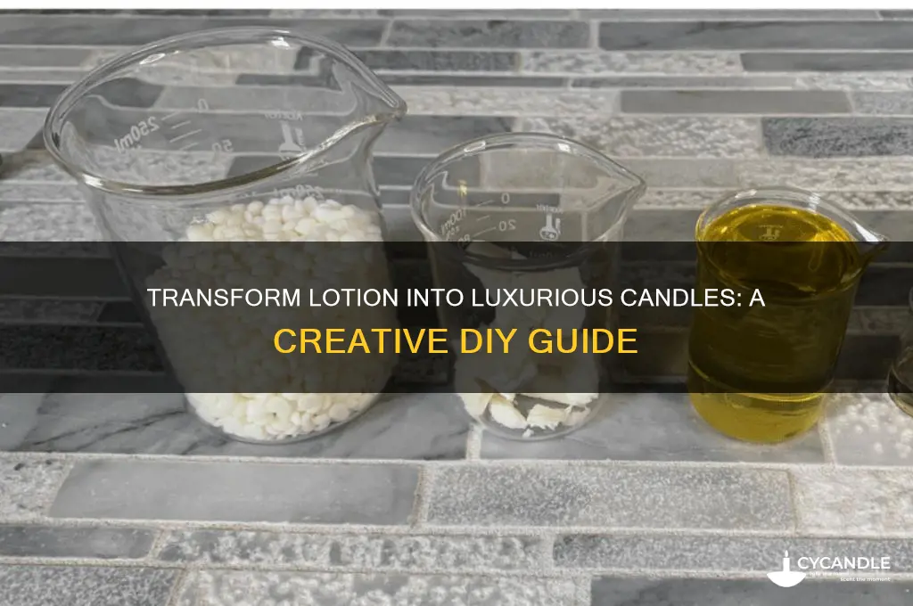 how to make candles out of lotion