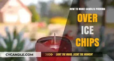Crafting Unique Candles: Pouring Wax Over Ice Chips Technique