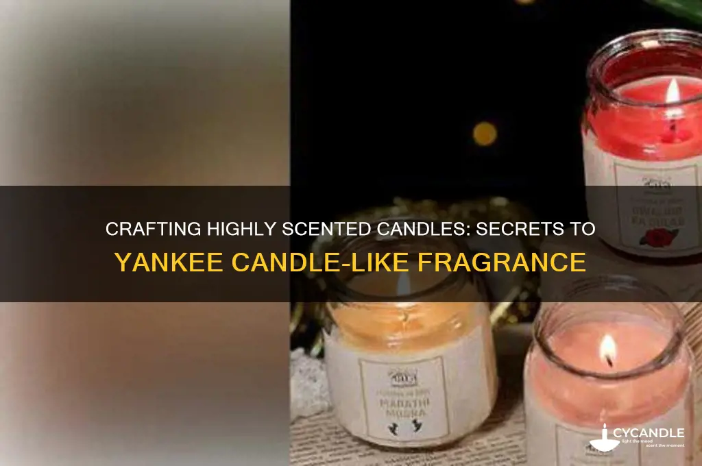 how to make candles strong scent like yankee candle