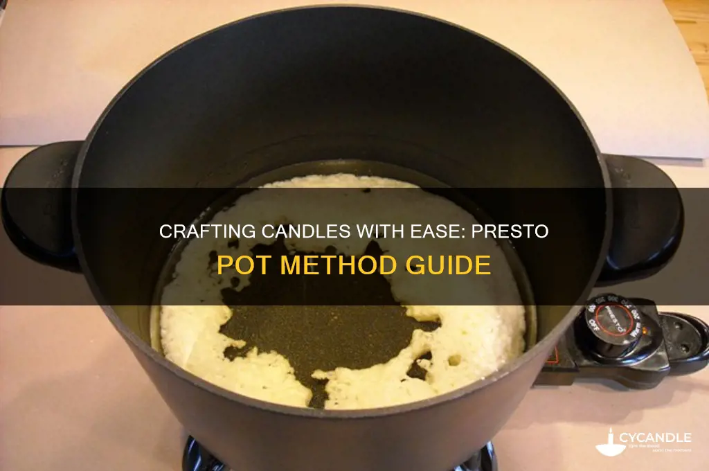 how to make candles using presto pot