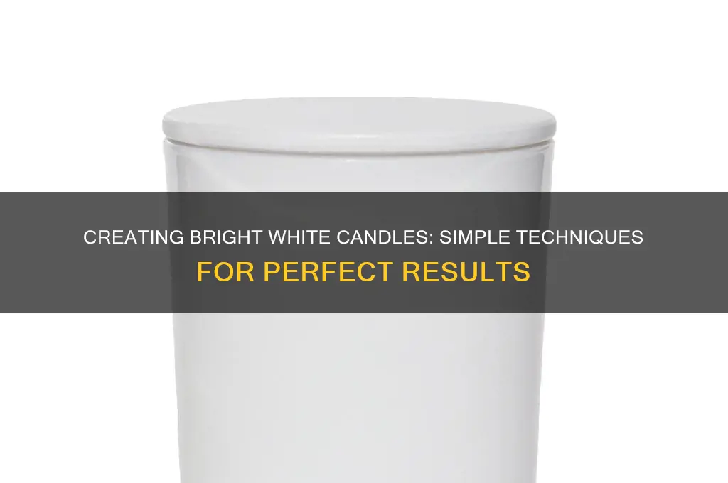 how to make candles white