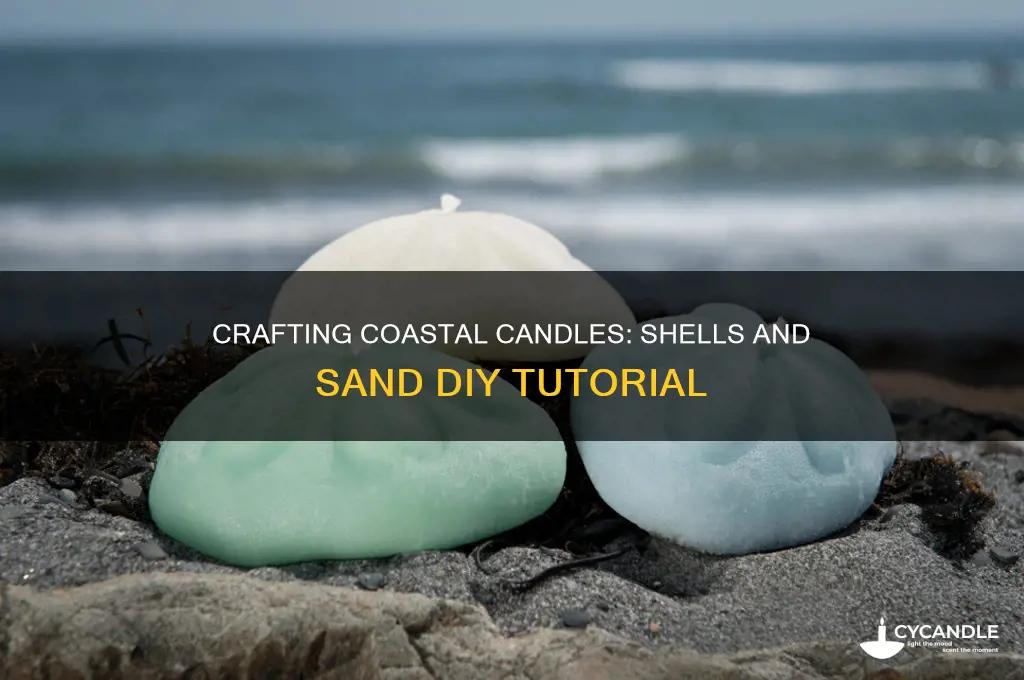 how to make candles wirh shells and sand