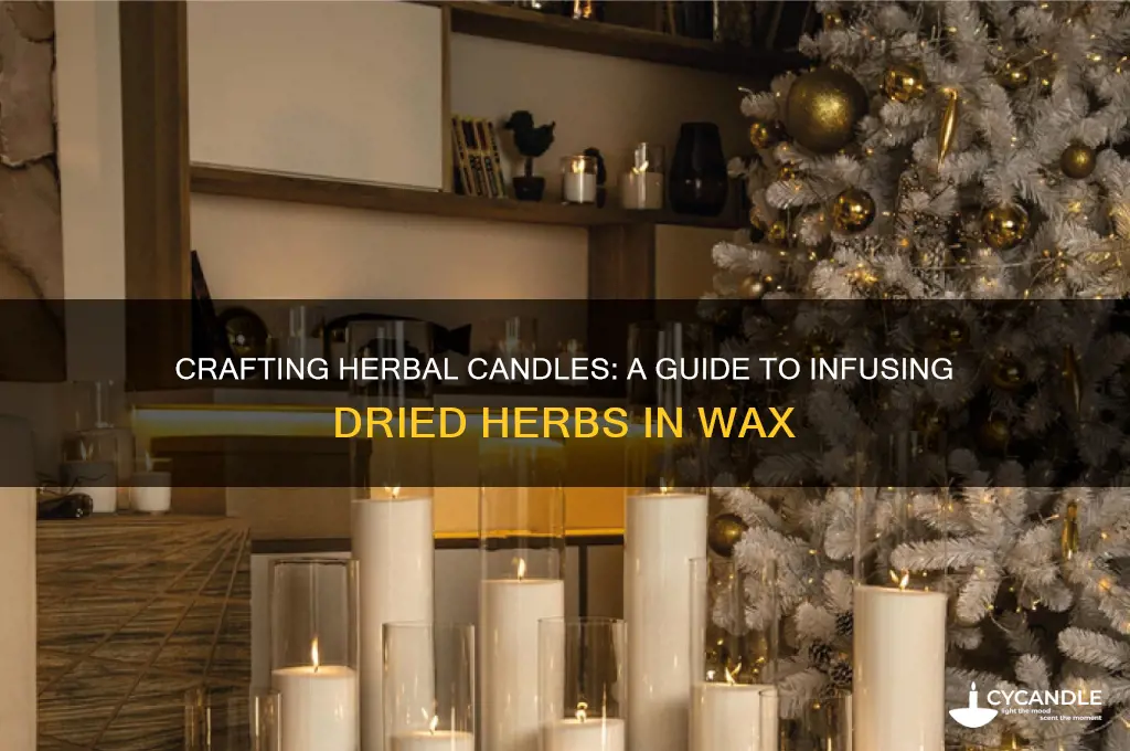 how to make candles with dried herbs