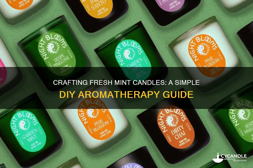 how to make candles with fresh mint