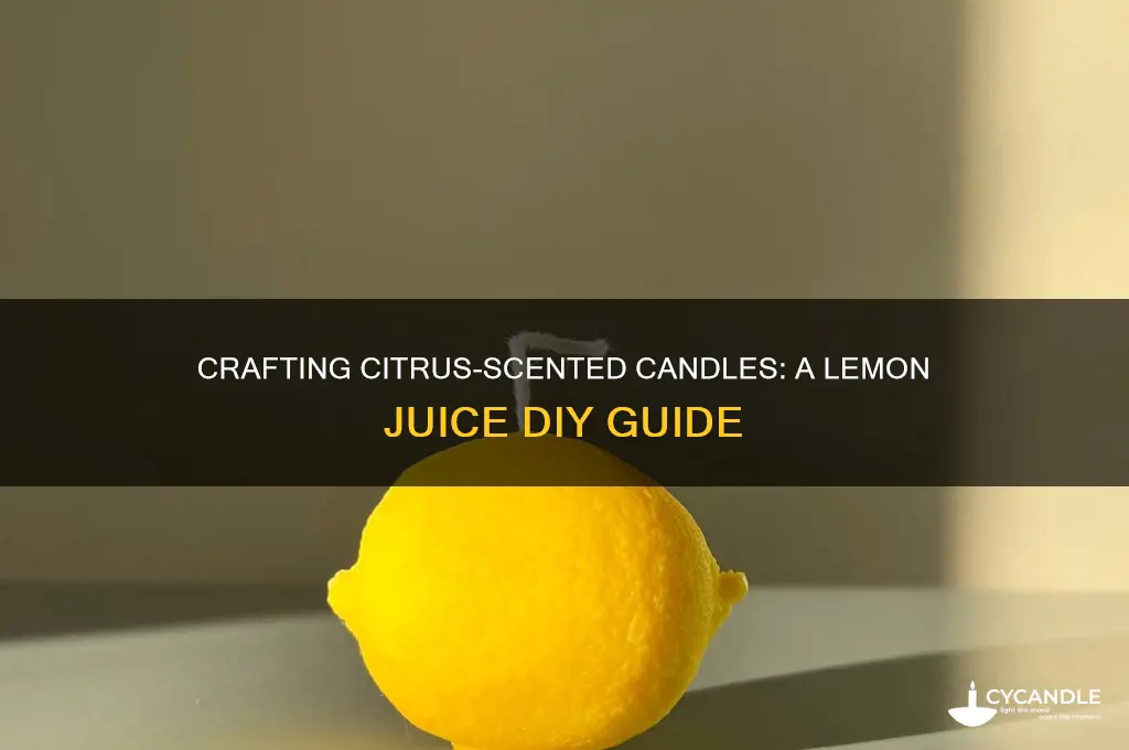 how to make candles with lemon juice