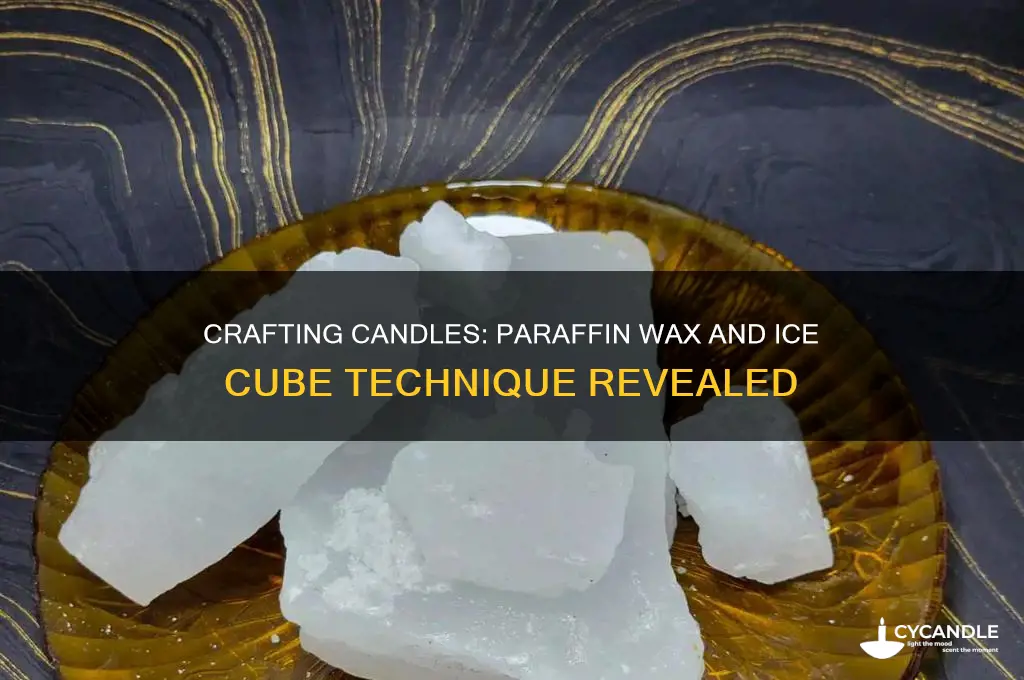 how to make candles with parafin wax and ice cubes