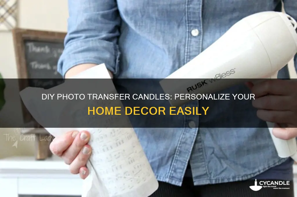 how to make candles with photo transfer