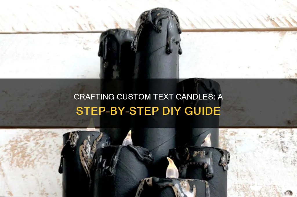 how to make candles with text on them