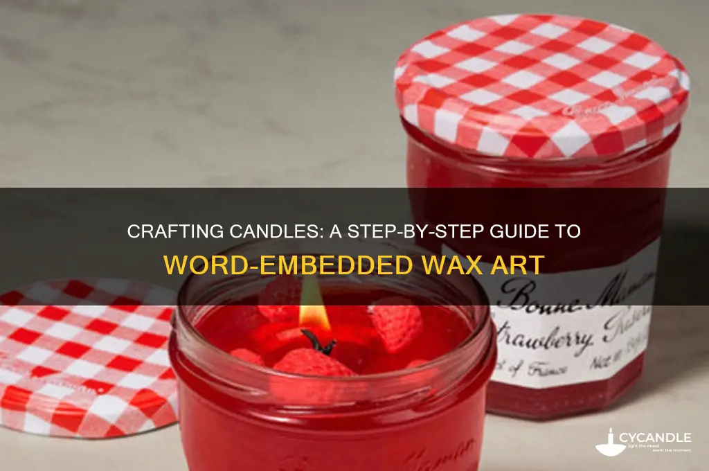 how to make candles with words