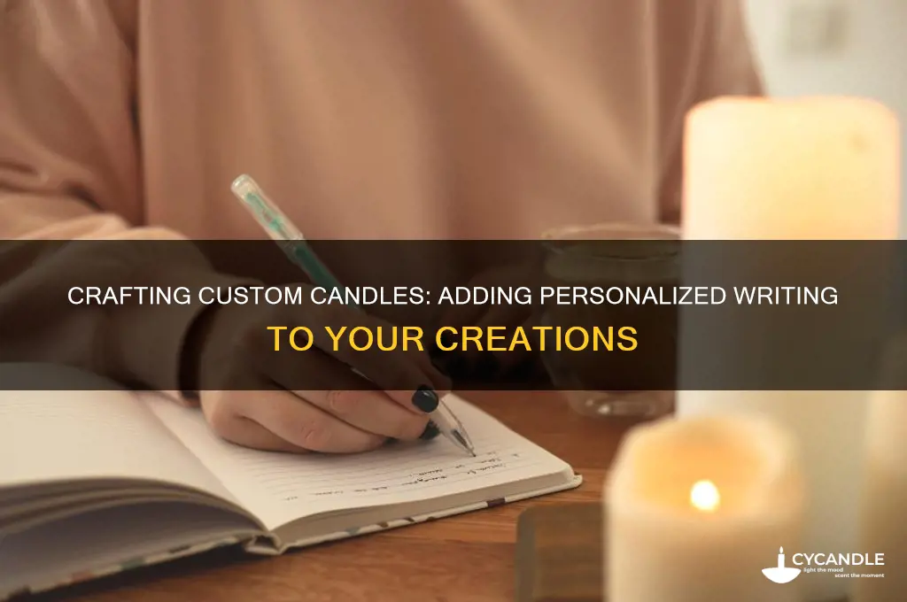 how to make candles with writing on them