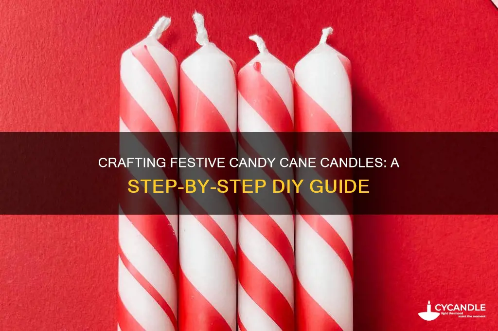 how to make candy cane candles