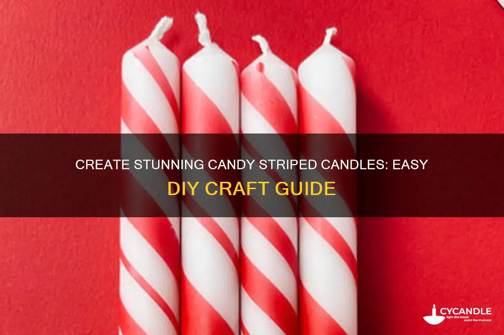 how to make candy striped candles
