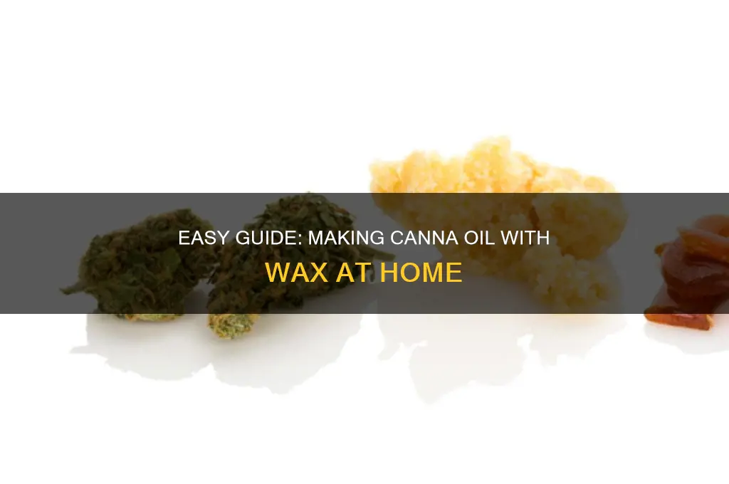 how to make canna oil with wax