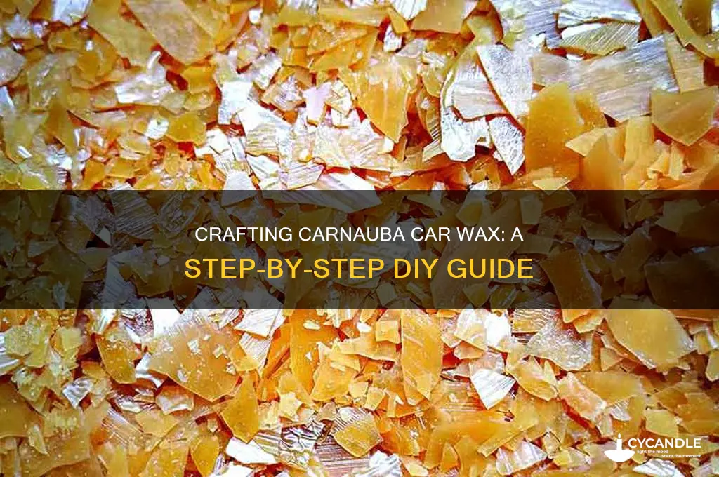 how to make carnauba car wax
