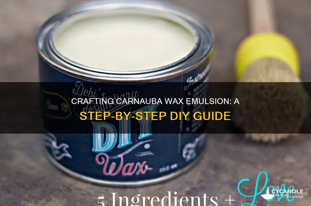 how to make carnauba wax emulsion