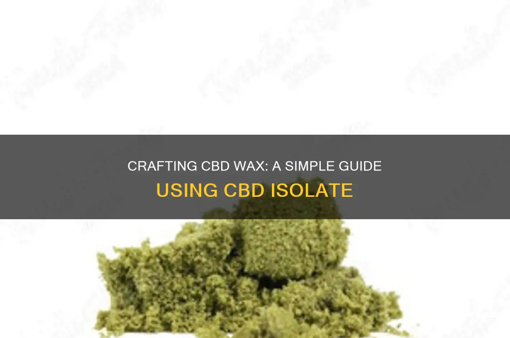 how to make cbd wax from isolate