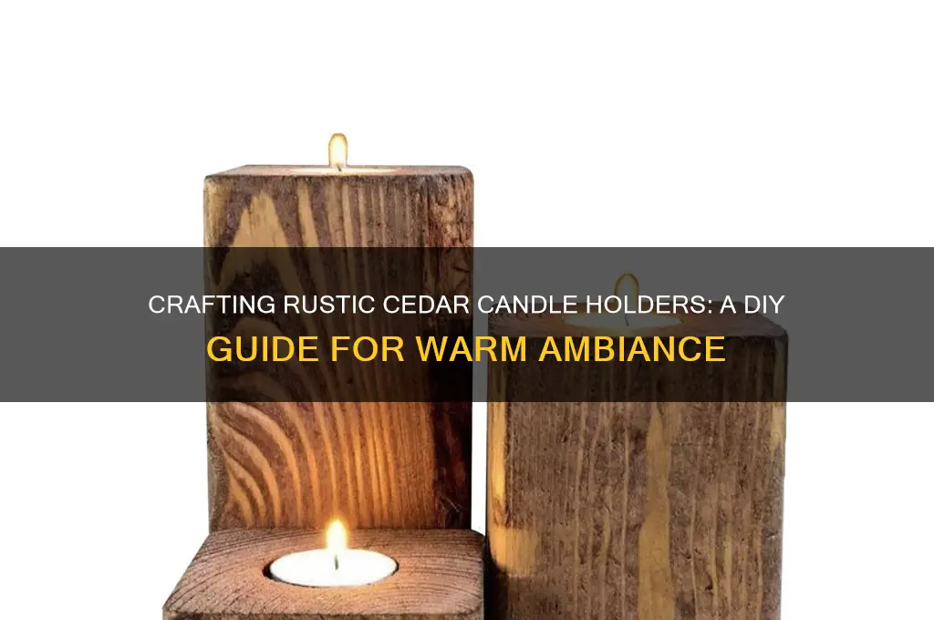 how to make cedar candle holders