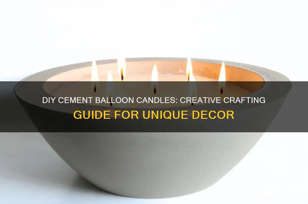 how to make cement balloon candles