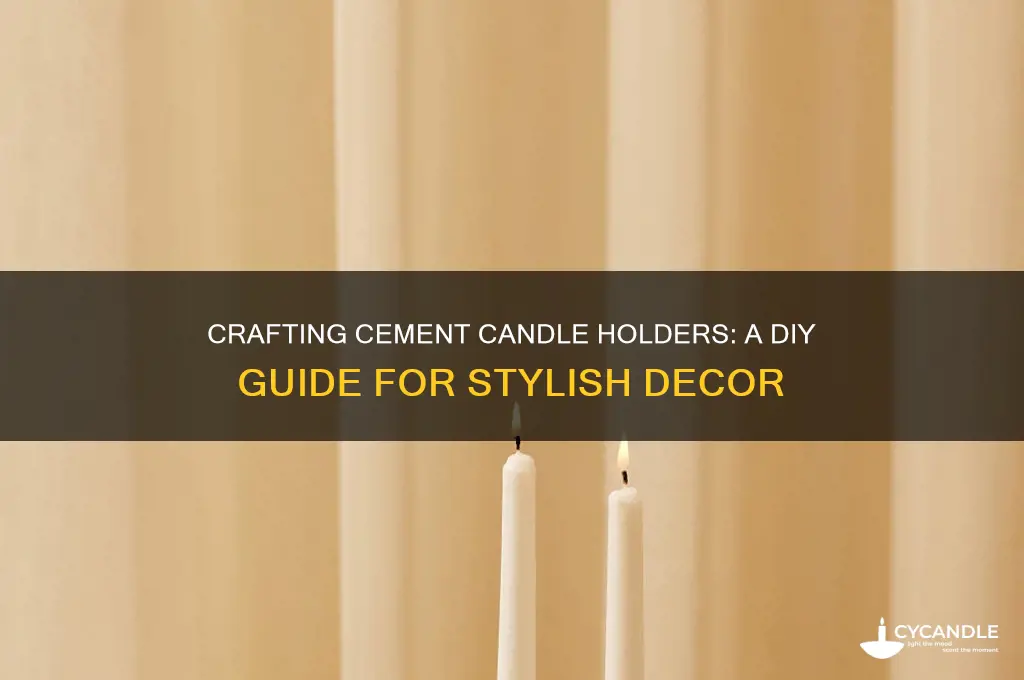 how to make cement candle holders