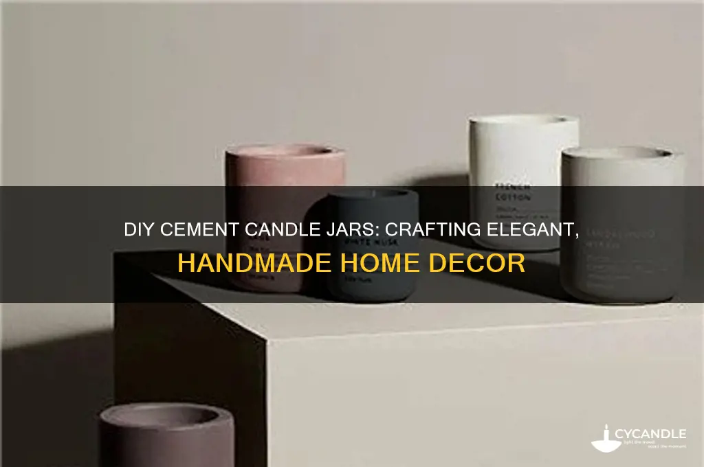 how to make cement candle jars