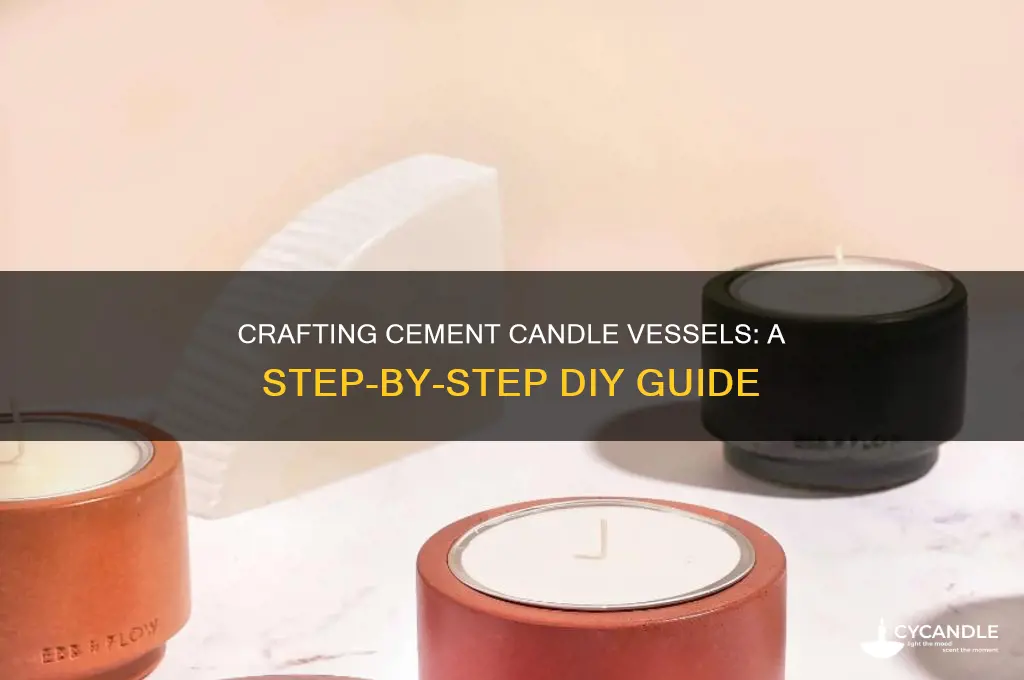 how to make cement candle vessels
