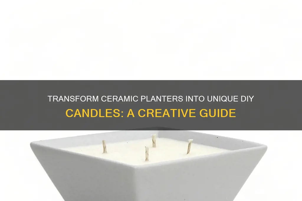 how to make ceramic planters into candles