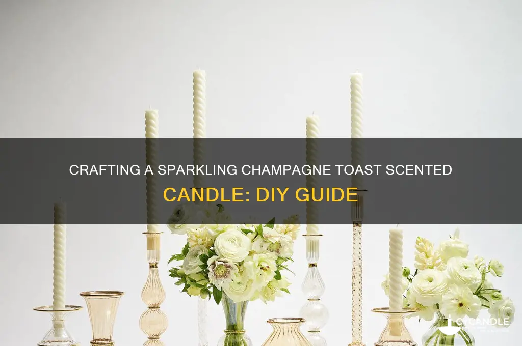 how to make champagne toast candle