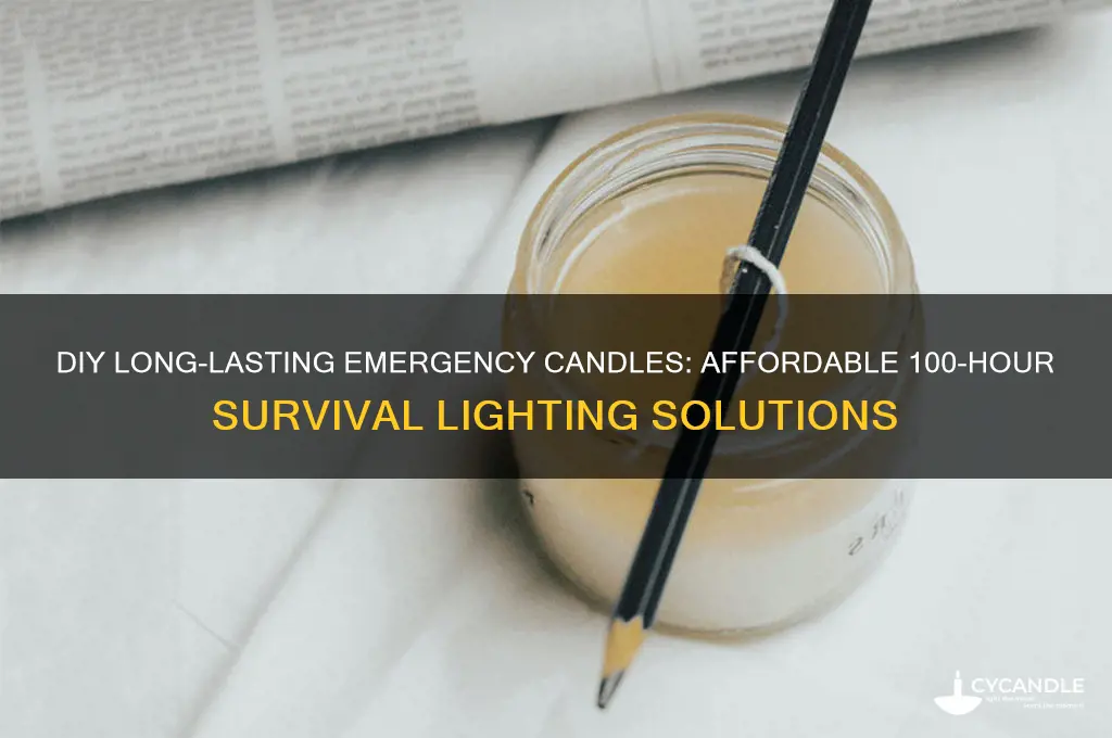 how to make cheap 100 hour emergency candles