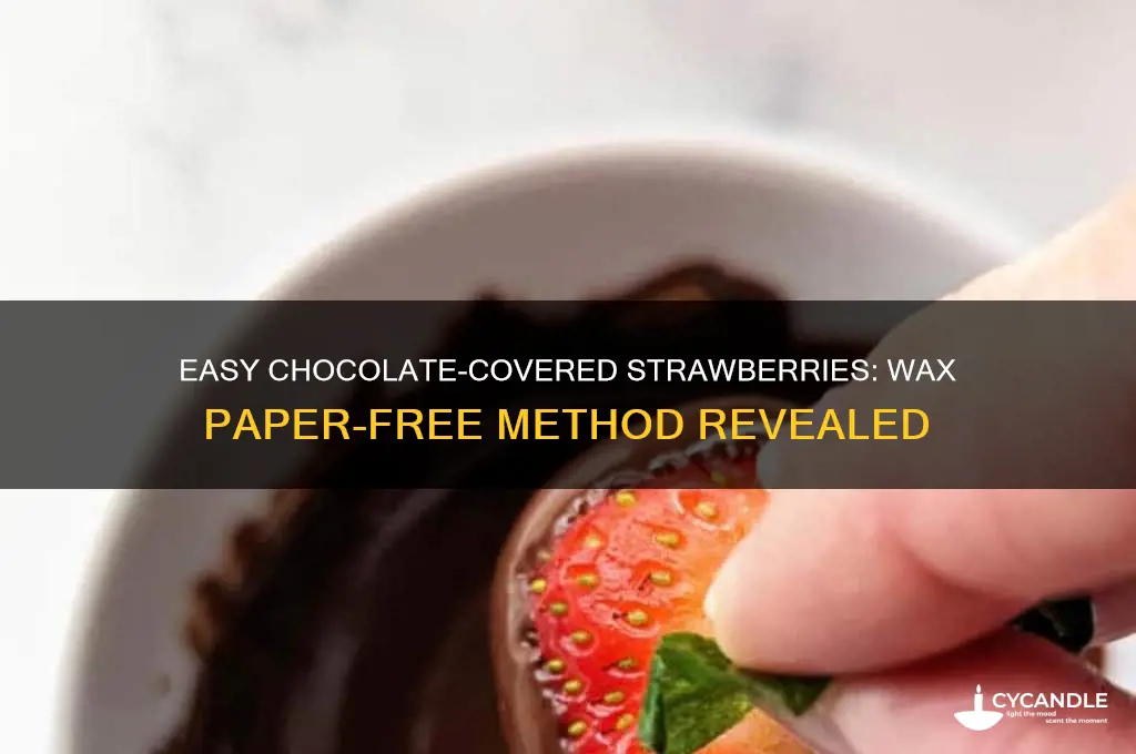 how to make chocolate covered strawberries without wax paper