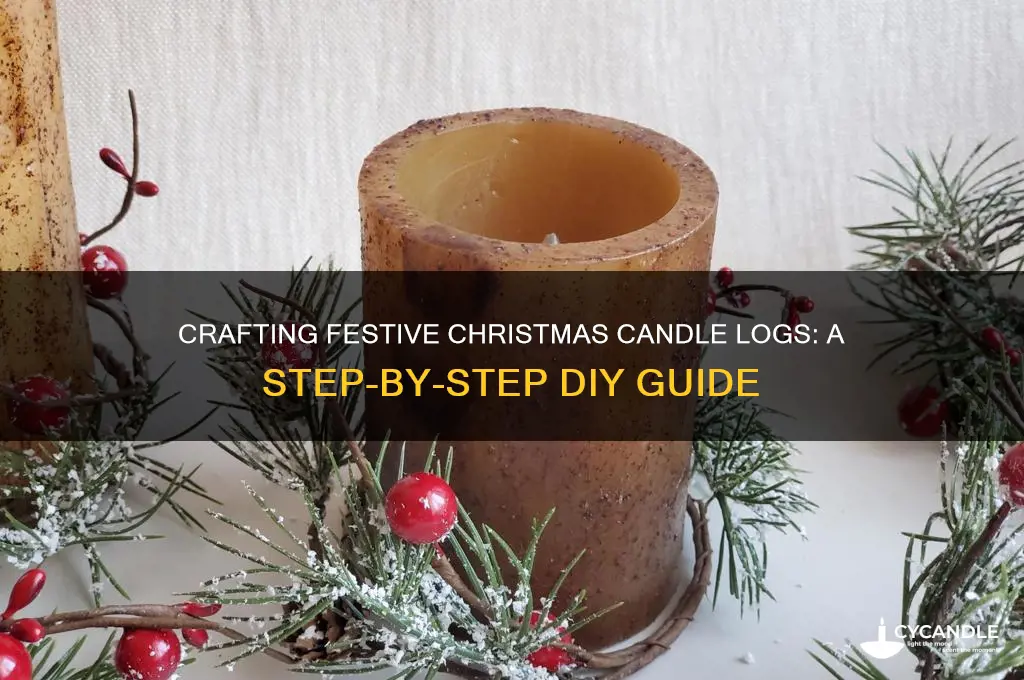 how to make christmas candle logs