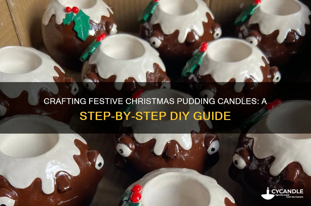 how to make christmas pudding candle