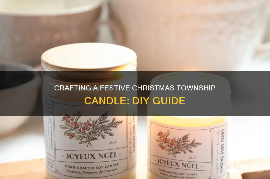 how to make christmas township candle