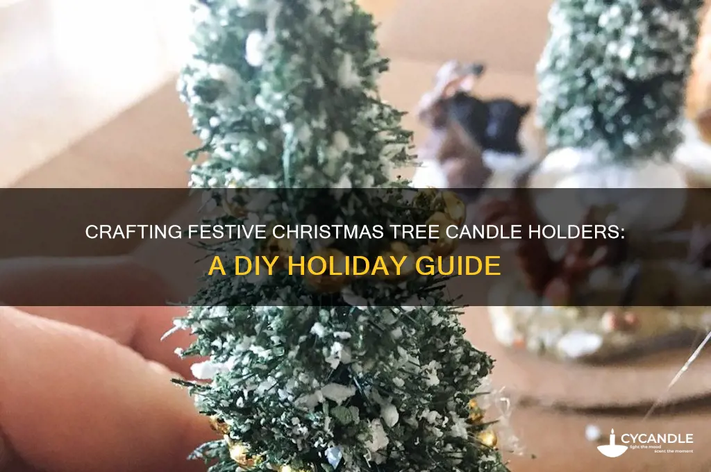 how to make christmas tree candle holders