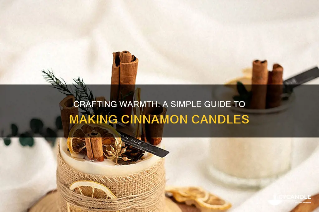 how to make cinnimon candle