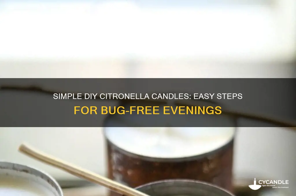 how to make citronella candles easy